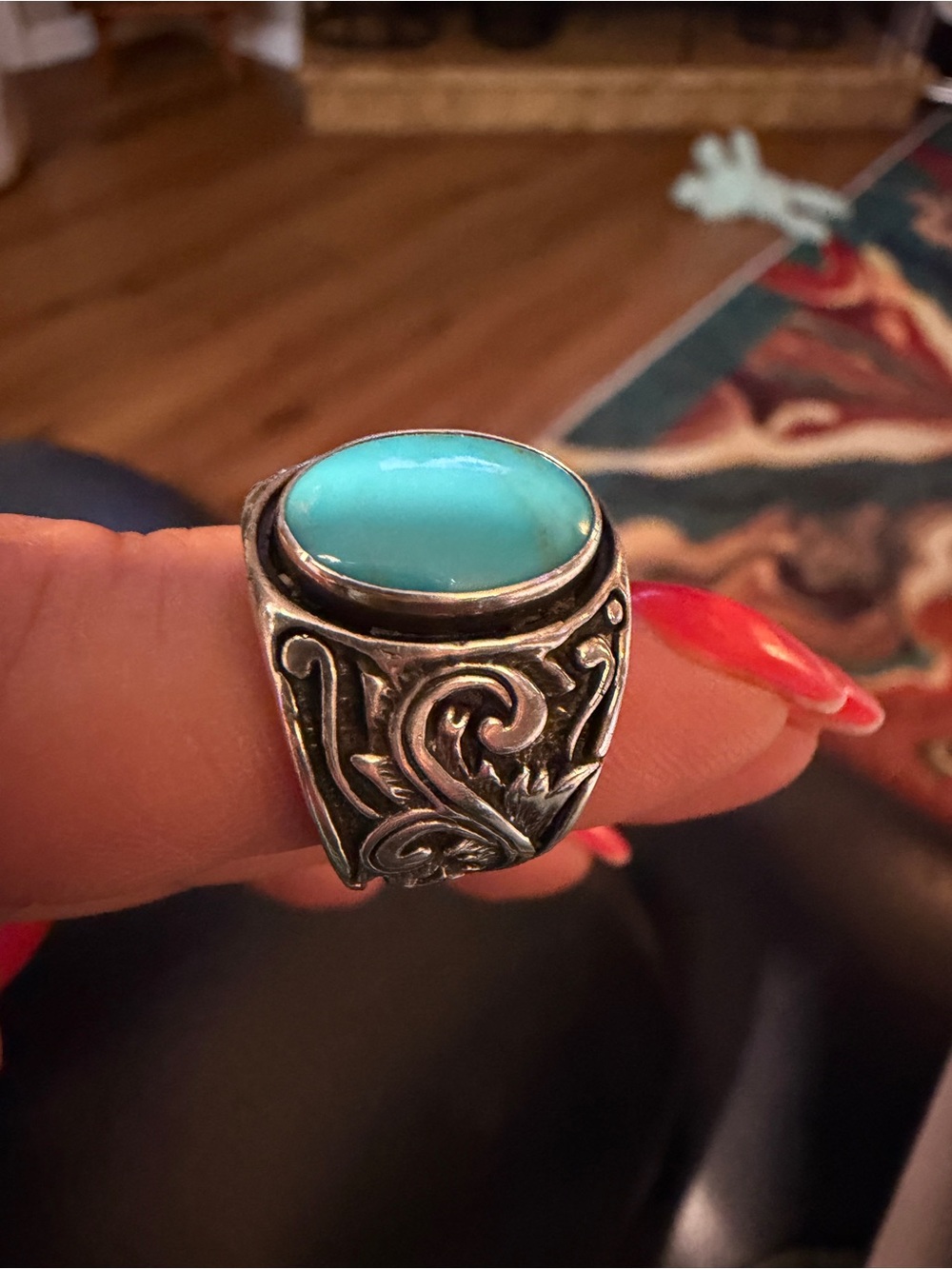 Sterling Silver Turquoise Statement Ring